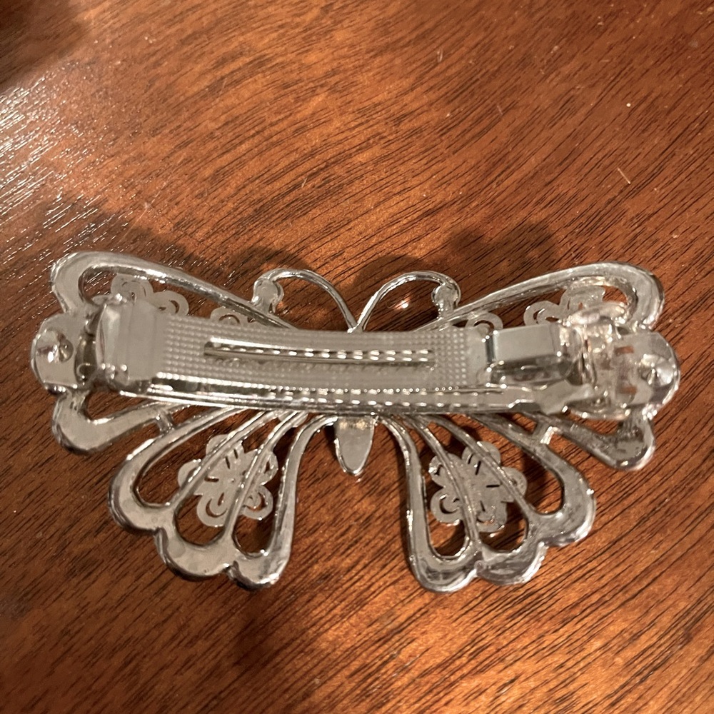 Vintage Butterfly with Crystals Hair Clip